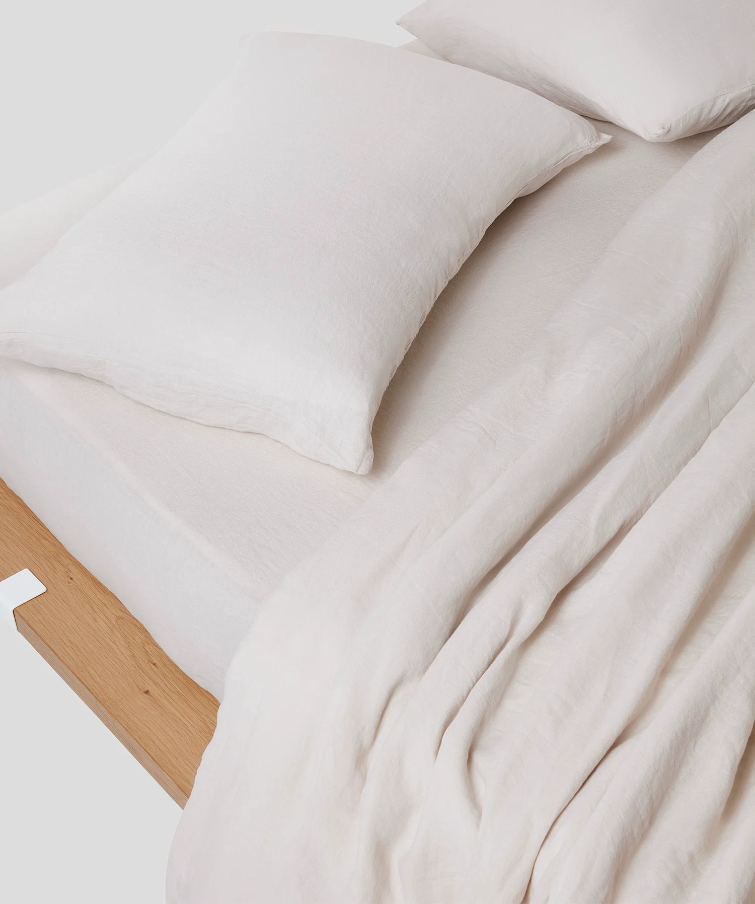 Linen Duvet Cover - Full/Queen - Stone - Image 3