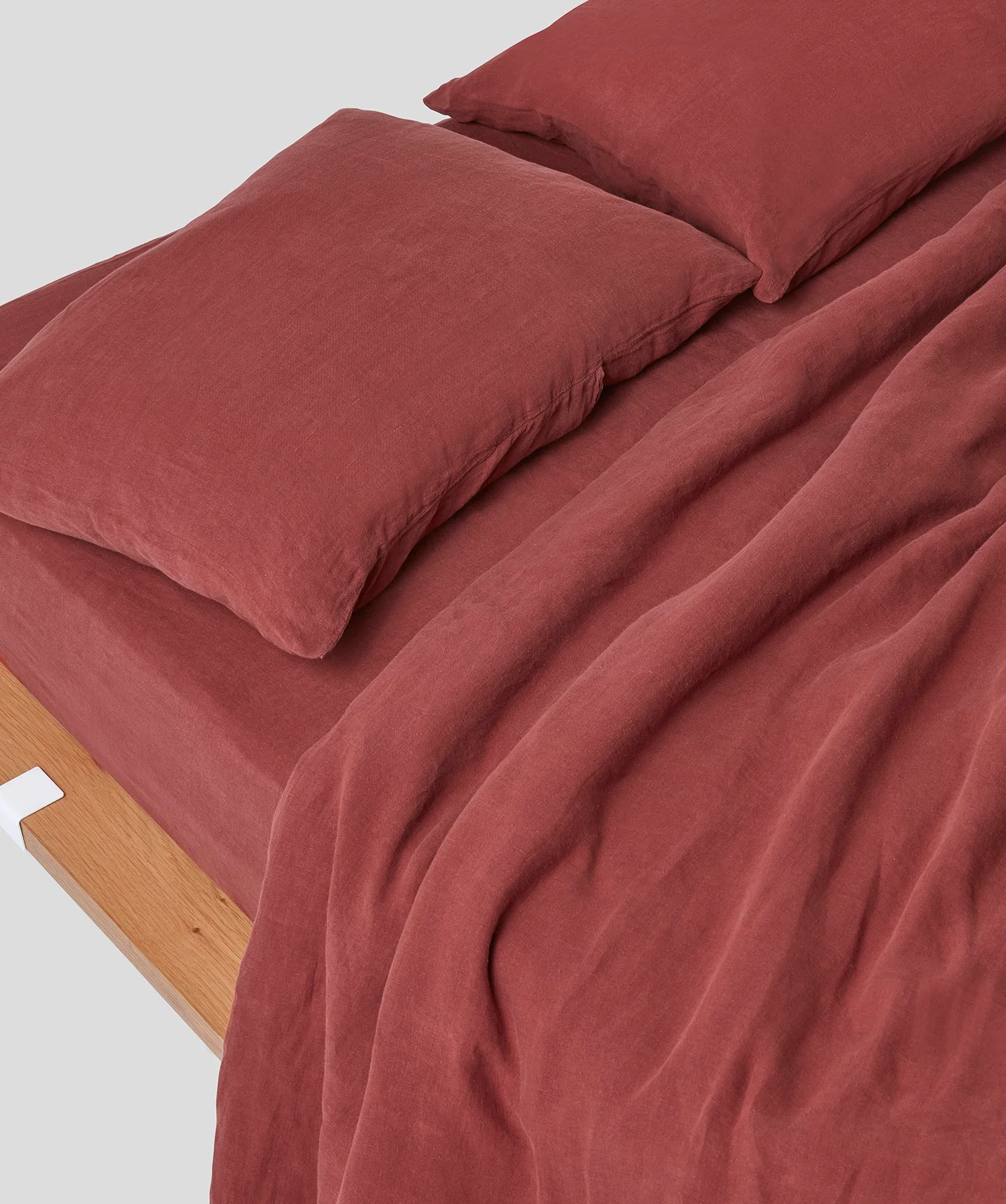 Linen Duvet Cover - Full/Queen - Terracota - Image 3