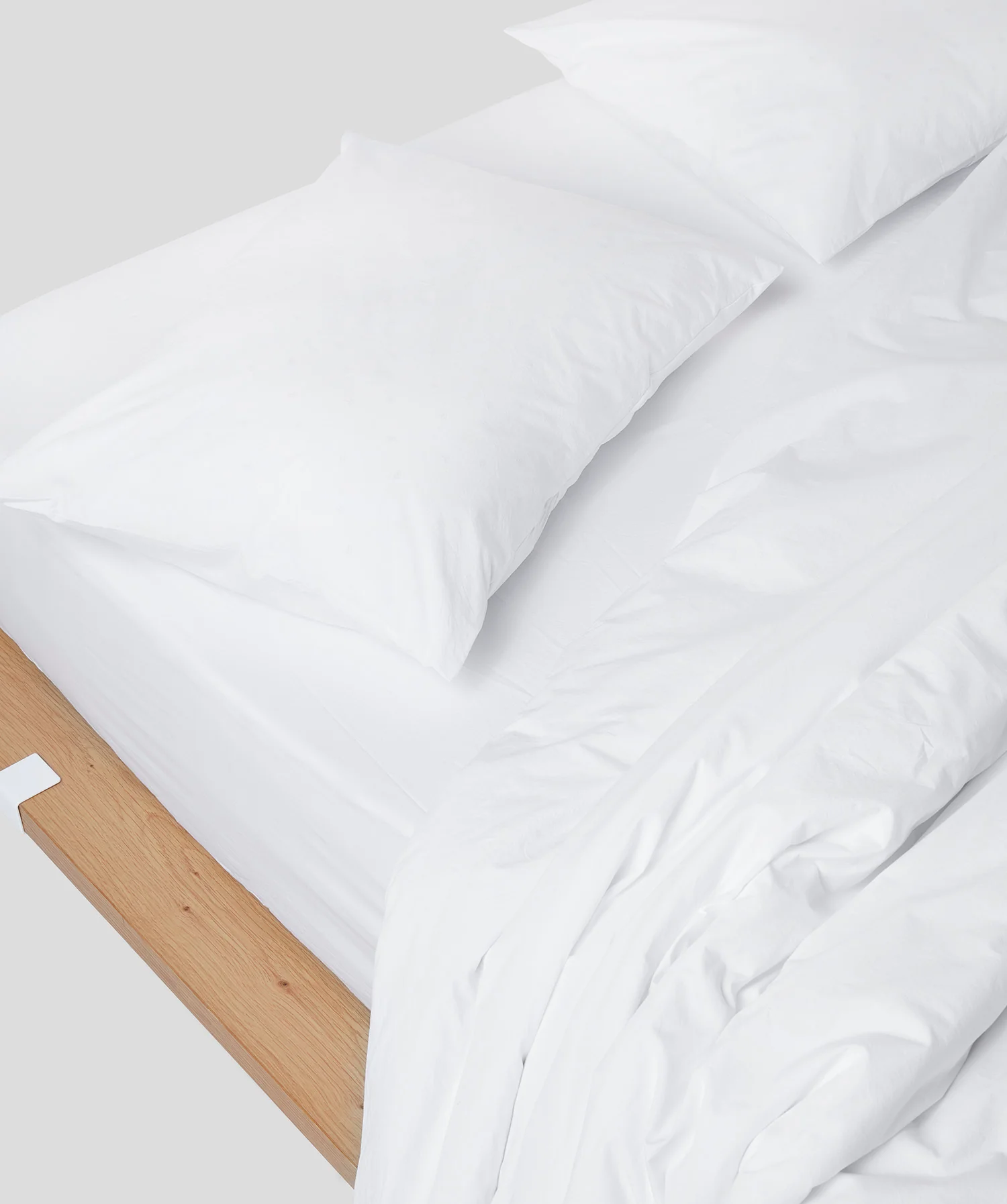 Percale Duvet Cover - Full/Queen - White - Image 3